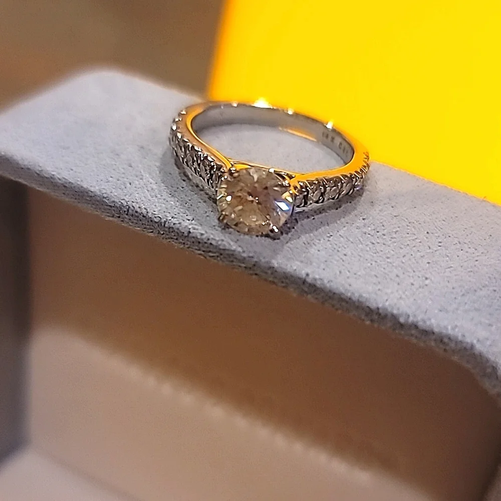 Moissanite Solitaire Ring - Picture 4 of 8